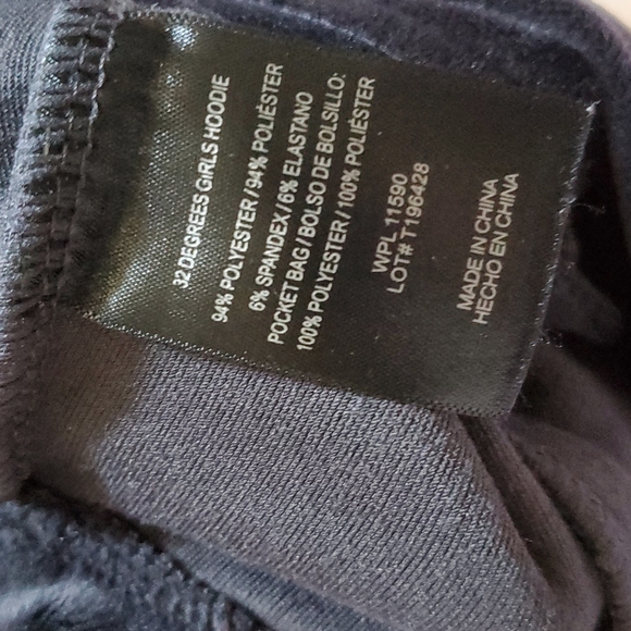 GIRLS BLACK VELVET HOODED SWEATER 👧 - Picture 6 of 6